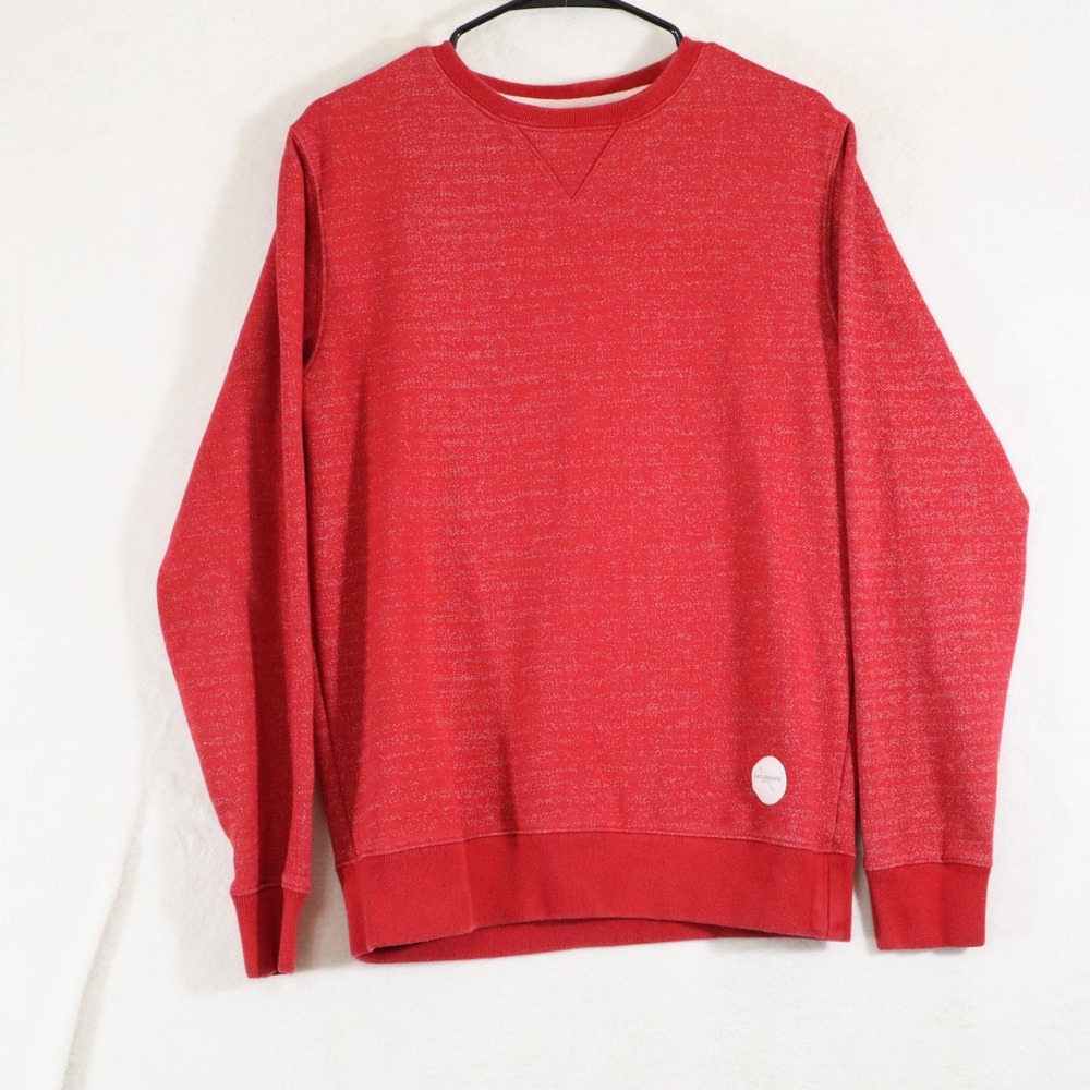 Saturdays Surf NYC Mens S Red Heather Crewneck Sweatshirt Cotton